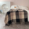 2025 British style plaid blanket autumn and winter atmosphere tassel simple bed end blanket bed sofa towel wholesale