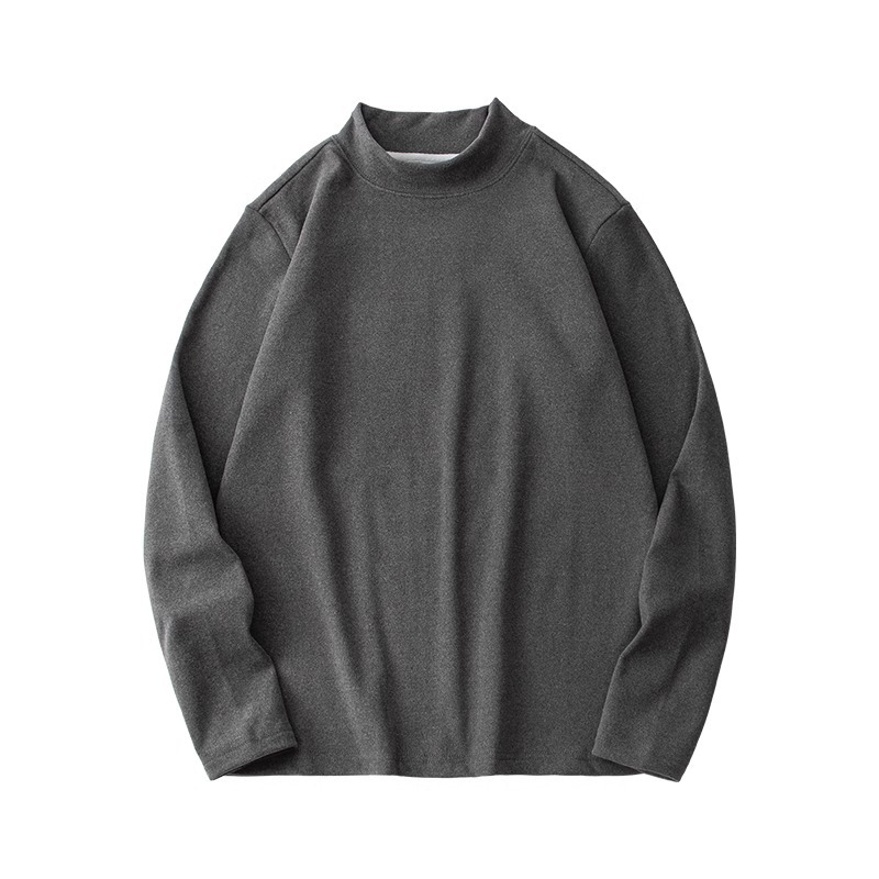 德绒打底衫男秋冬季新款加绒加厚保暖内衣高领内搭男士长袖T恤男