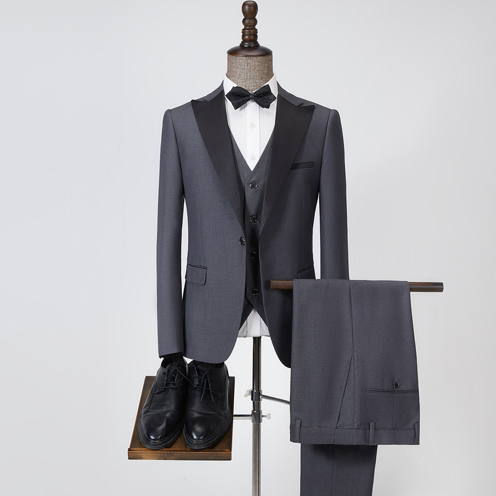 Slim-fit three-piece suit