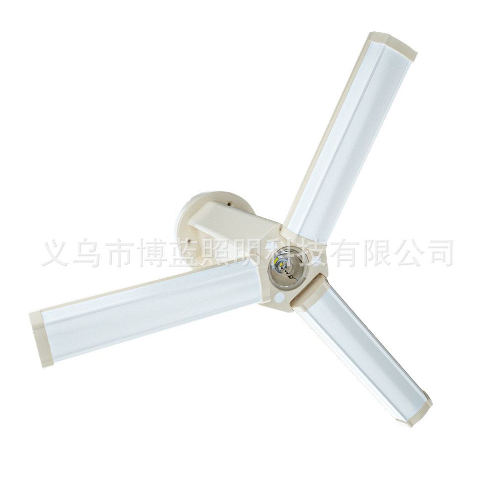 Outdoor new multi-function folding lamp charging outdoor mountain camping lamp rotating three-leaf magnetic lamp