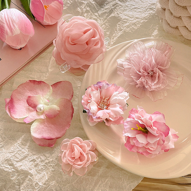 夏季海边度假风超仙花朵发夹高级感精致高颜值轻奢发饰可爱配饰