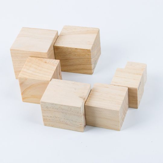 Small Wooden Blocks Kidsren's Handmade DIY Model Materials Wooden Blocks Raised Rectangular Square Solid Wood Pine Teaching Aids