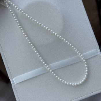 Zhuji Natural Freshwater Pearl Necklace 4-5mm Baby Beads Millet Chain Perfect Round Extremely Bright and Flawless S925 Silver