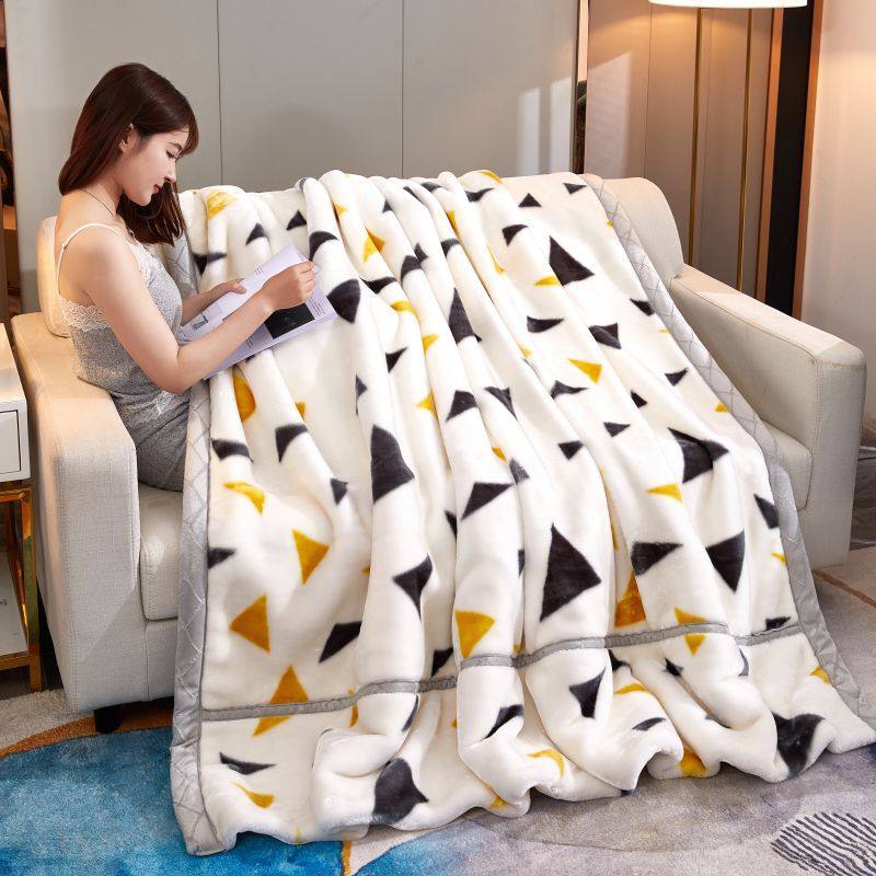 Raschel blanket double thick blanket single double autumn and winter nap blanket wedding blanket flannel blanket wholesale