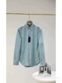 Linen shirt light blue (black horse)