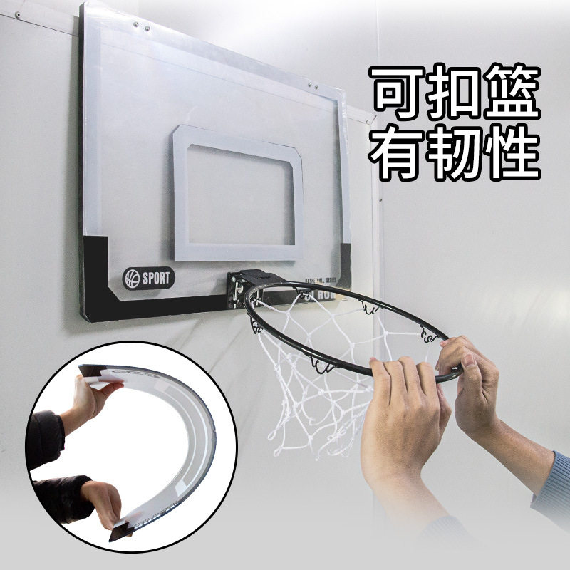 Foldable Indoor Punch-free Hanging Iron Frame PET Dunk Basketball Board Children's Basketball Rack Sports Toy