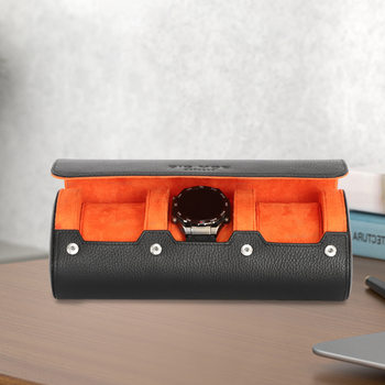 Processed and Customized Genuine Leather Watch Box, High-End Light Luxury Watch Storage Box, Pure Color Simple Watch Mechanical Watch Display Box