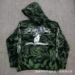 24FW Heavyweight Cross-Border Hellstar Pure Cotton Unisex Kanye Hell Star Couple Hoodie