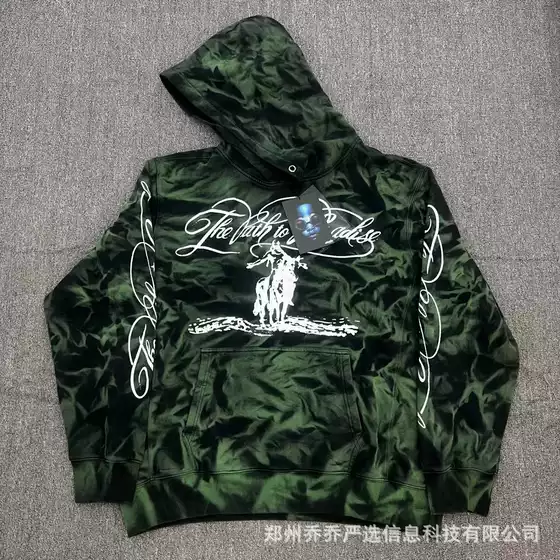 24FW Heavyweight Cross-Border Hellstar Pure Cotton Unisex Kanye Hell Star Couple Hoodie
