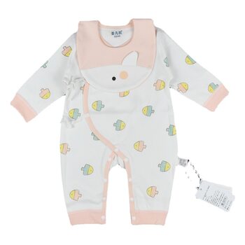 Spring and Autumn Style Baby Butterfly Romper, Cotton and Wool, Seamless Cartoon Design, Dual-Use Crotch, Infant Jumpsuit Wholesale, Sizes 52~59