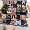 Cute Cartoon Animal Avatar Cotton Thread Blanket Sofa Blanket Single Person Blanket Sofa Cover Blanket Bed Blanket Wall Tapestry