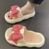 Bow Princess Sandals Women's Summer Outerwear Thick-Soled Slippers Indoor Home Non-Slip Soft Sole 2023 New Style