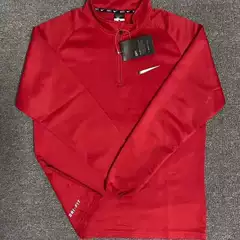 New Sports Students Training Half Zipper Spring and Autumn Training Clothes Long Sleeve Sports Training Running Clothes Sweater fleece-lined