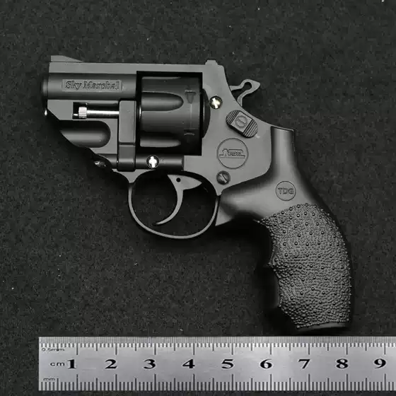 1:2.05 Revolver Model Children's Sky Police Revolver Alloy Model Cannot Be Fired