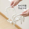 Camellia Folding Clothes Drying Rack with Multiple Clips for Home Use, Suitable for Underwear, Socks, Children's and Baby Clothes, 2025 New Model