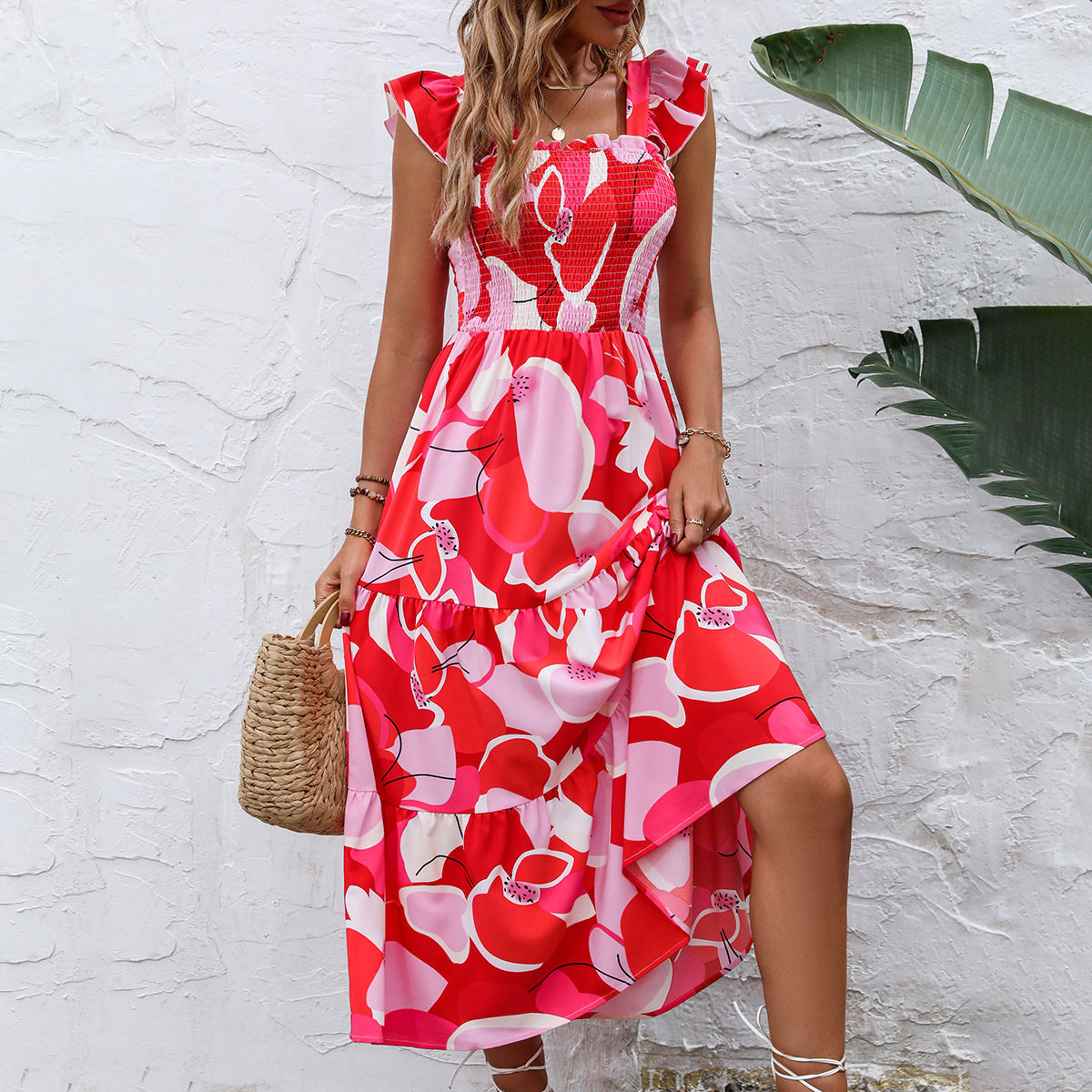 Spring Womens Dress Elegant Waist Defined Design Perfect for Casual or Formal Occasions Available for Wholesale