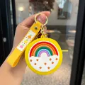 Coin Purse Keychain - Rainbow Yellow