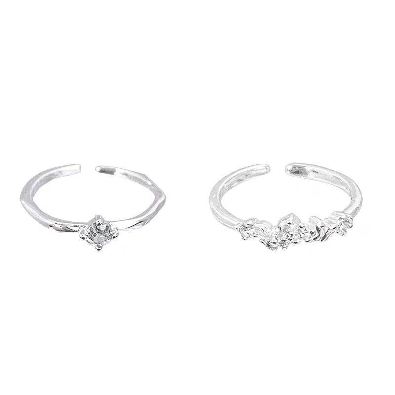 Butterfly Zircon Open Ring Women's 2024 New Explosive Cold Style Finger Ring Light Luxury Niche Design Sense Ring
