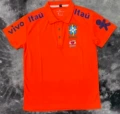 105 brazilian orange polo shirts