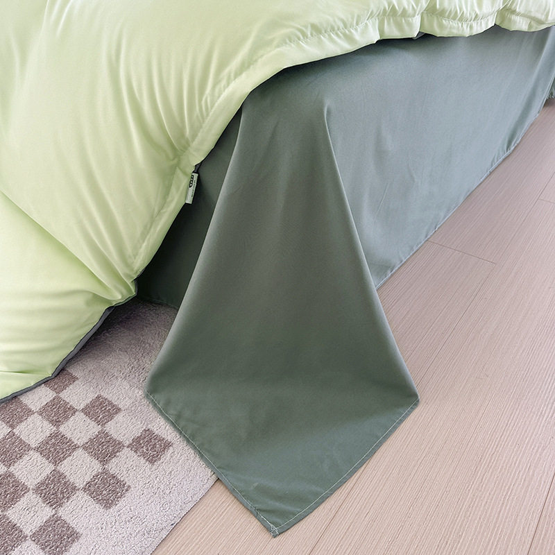 Four-Piece Bed Set Solid Color Four-Piece Set Simple Brushed Three-Piece Set Manufacturer Dropshipping Foreign Trade Bedding