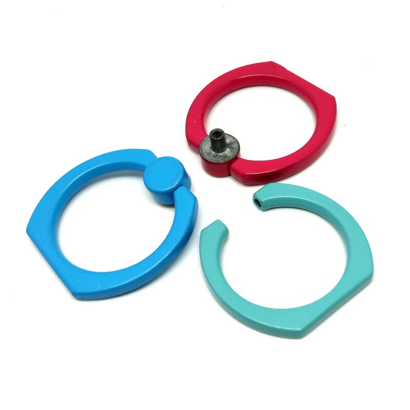 Zinc alloy small finger ring buckle PVC acrylic lazy person iring mobile phone case finger ring bracket hardware accessories in stock