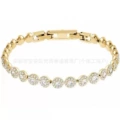 White crystal roman gold bracelet
