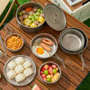 Pure Titanium TA1 Outdoor Frying Pan Series Soup Pan-fried Eggs Soup Camping Picnic Cooking Utensils suit Camping Supplies