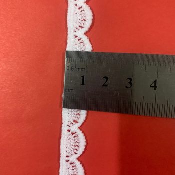 Factory wholesale 1.2cm wide single straight edge small even milk silk water soluble lace clothing accessories women's children's clothing embroidery