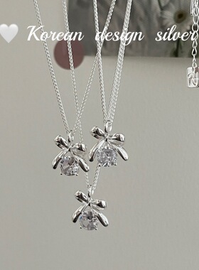 韩国东大门小众设计饰品S925纯银简约级感镂空花花项链气质百搭