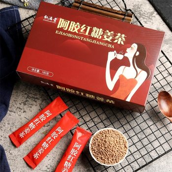 [Distribution] donkey-hide gelatin brown sugar ginger tea 180g Shandong Donga specialty women's tonic ginger tea donkey-hide gelatin ginger jujube