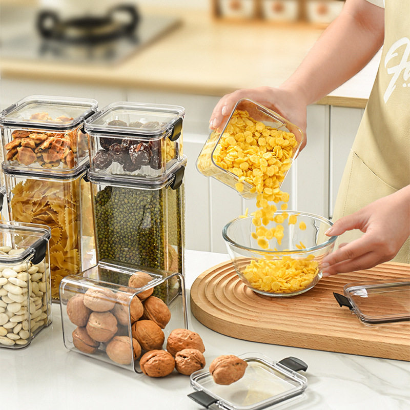 Kitchen grains snack sealed jar dried fruit dry goods storage jar drawer storage jar sealed moisture-proof storage box