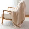 Scandinavian Export Knitted Thick Thread Blanket Pure Color Simple Style Thickeneded Throw Cross-Border Export New Sofa Decorative Blanket