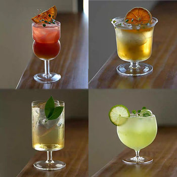 Creative Glass Cocktail Cup, Personalized Bar Martini Cup, Internet Celebrity Goblet, Coffee Drink Cup, Champagne Cup