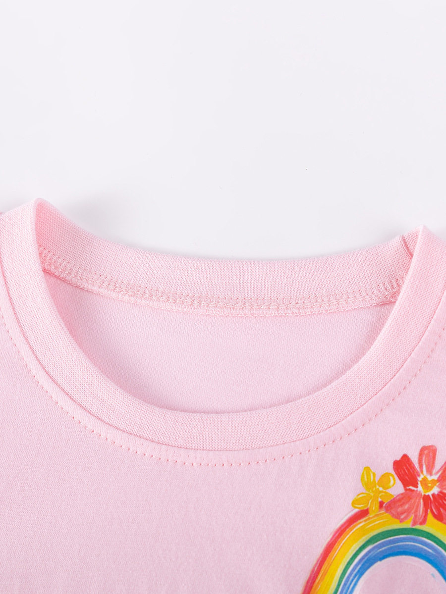 Summer Girls' Set, Cute Floral Baby Kids' Clothing, Short-sleeve Kids' 2-piece Outfit