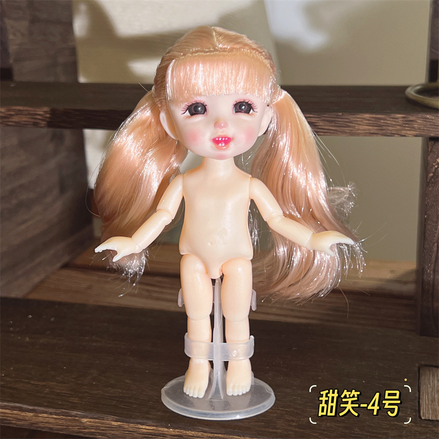 8分16-17厘米素体裸娃3D真眼13关节表情娃换装可爱小娃娃女孩玩具