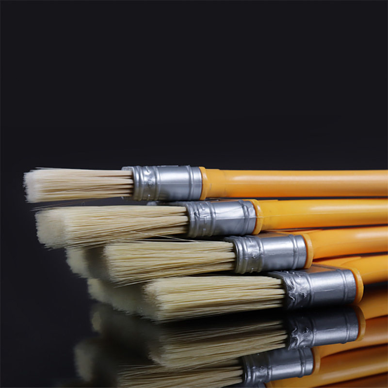 Three-Row Plastic Handle Bristle Brush for Cleaning, Dust Removal, Painting, Baking, Non-Shedding Paint Brush, Barbecue Brush