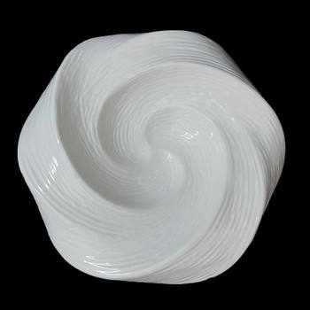 High-end restaurant white double-layer dazzling pattern insulation plate French Western food table cold dish plate tableware club plate