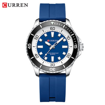 Curren / Curren 8448 Neutral Tape Lovers Watch Male Table Female Table Waterproof Round Watch