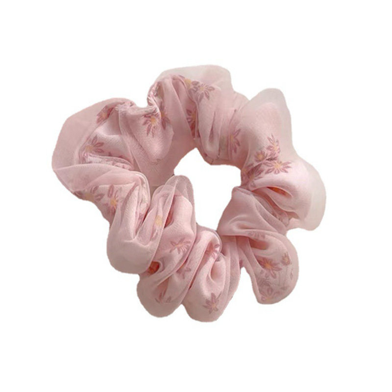 2025 new mesh ball head large intestine hair ring women's hair rope net popular small fresh rubber band temperament head rope head accessories
