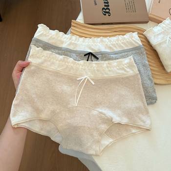 Matcha Girl Class a Baby Cotton Girl Ballet Style Lace Contrast Color Large Size 10A Antibacterial Crotch Mid-Waist Boxer Briefs