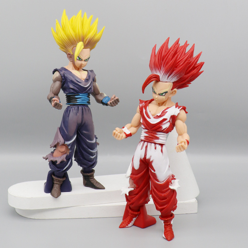 跨境新款七龙珠动漫手小号漫画色孙悟饭GK龟仙人战损模型摆件公仔 - 图1