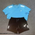 Lake reflective single hook top + reflective strip three-quarter pants