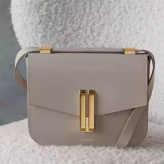 Demellier Tofu Bag Niche Design Vintage Underarm Bag Shoulder Leather Women's Bag Flip Cover Crossbody Small Square Bag