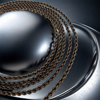 Single Crystal Copper Bronze 4 Strand Braided Headset Upgrade Line Coffee DIY Headset Wire 4 Strand Braided 100 Core