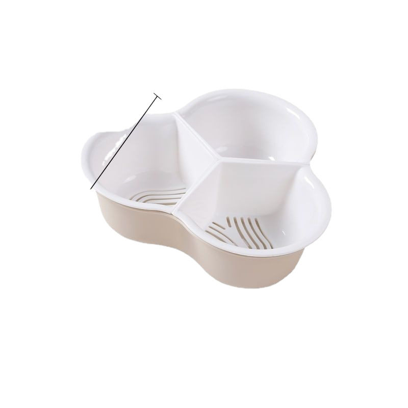 Multifunctional Rotating Hot Pot Vegetable Platter Washing and Draining Basket Hot Pot Dish Side Dish Tray Hot Pot Turntable
