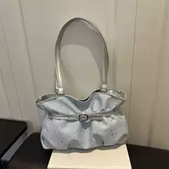 Fashionable Casual Large-Capacity Simple Texture New Style 2026 Fresh Pleated Personalized Trendy Single-Shoulder Tote Bag