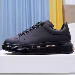 2024 New European Men's Shoes All-match Leather Breathable Fashion Flat Lace-up Casual Sneakers Men's Shoes