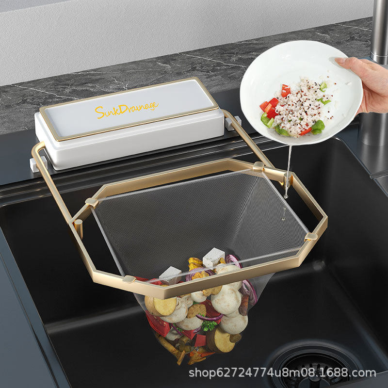 Disposable kitchen sink filter net sewer garbage residue anti-blocking pool filter net bag large net rack