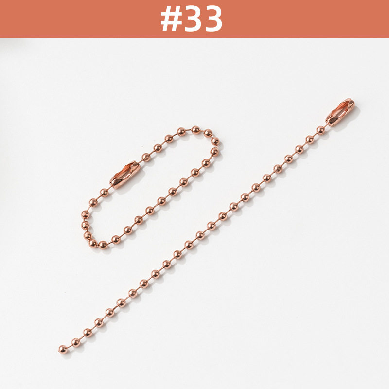 金属彩色珠链2.4mm波珠链糖果色diy饰品配件吊牌链烤漆咕卡挂链条