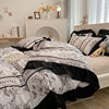 Hepburn style bed sheet four-piece set wholesale student dormitory three-piece ins style lace quilt cover Nantong bedding